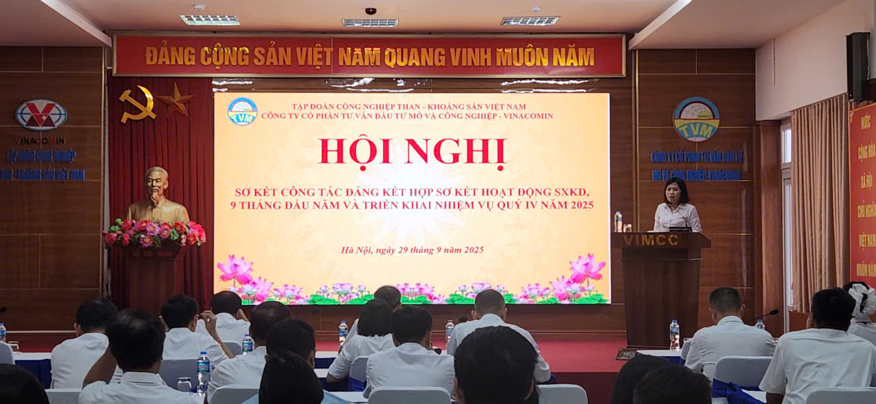 Công ty Cổ phần Tư vấn Đầu tư Mỏ và Công nghiệp – Vinacomin tổ chức hội nghị sơ kết 9 tháng năm 2025